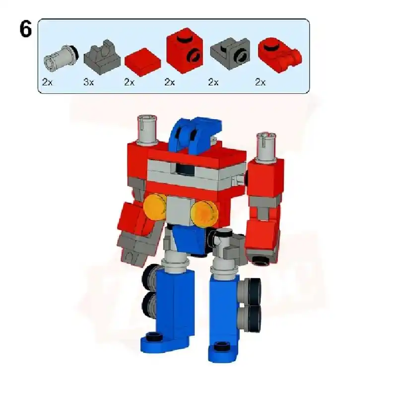 迷你乐高擎天柱图纸板教程