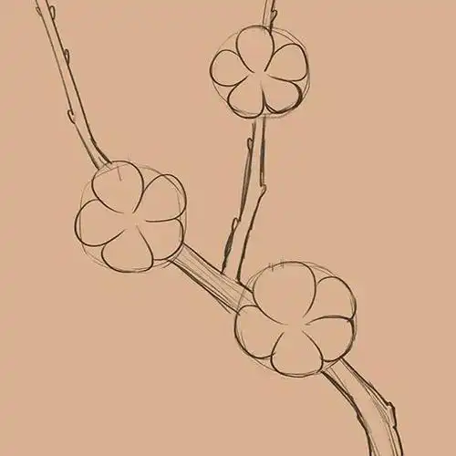 杏花儿童绘画漂亮 - 元艺考