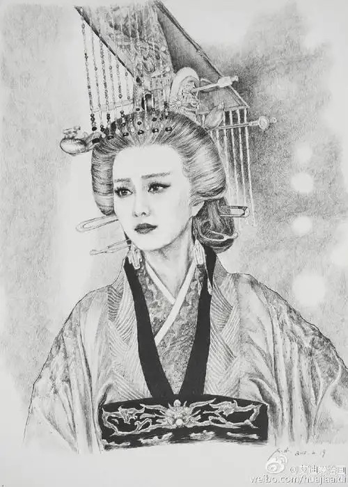 "#武媚娘传奇#钢笔画 忙碌一个寒假的成果!