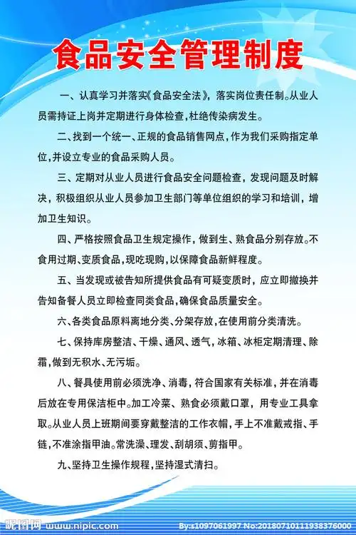 食品安全管理制度图片