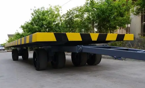 定制厂区平板拖车5 10 15 20吨 重型平板车 周转用牵引式平板拖车
