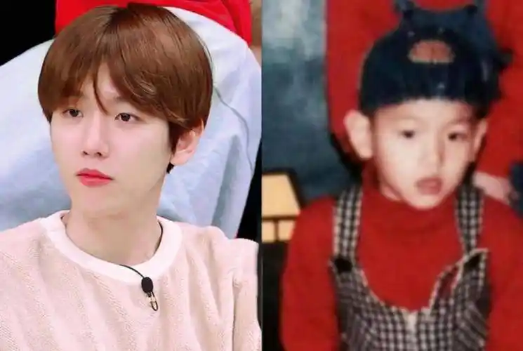 exo九人童年照,朴灿烈小时候胖胖的,吴世勋的直男自拍亮了!