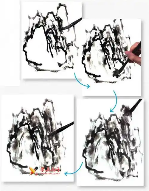 水墨山水画技法-披麻皴