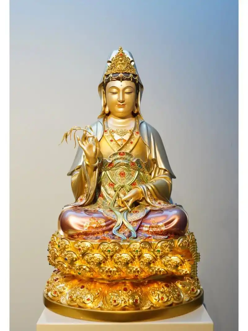 慈航真人道家神像|观音铜工艺品摆件