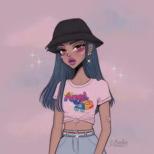 欧美风 手绘 女头像