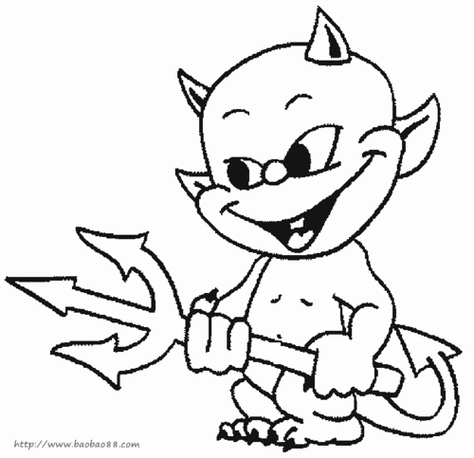 恶魔简笔画