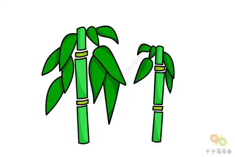 绿色竹子简笔画