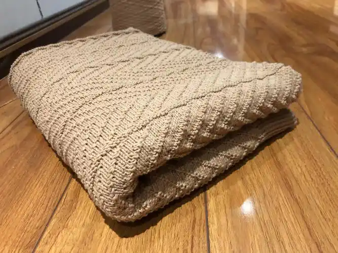 棒针毛线毯