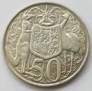 银币版 澳大利亚1966年50分 青年伊丽莎白女王硬币 31.6mm 13.28g