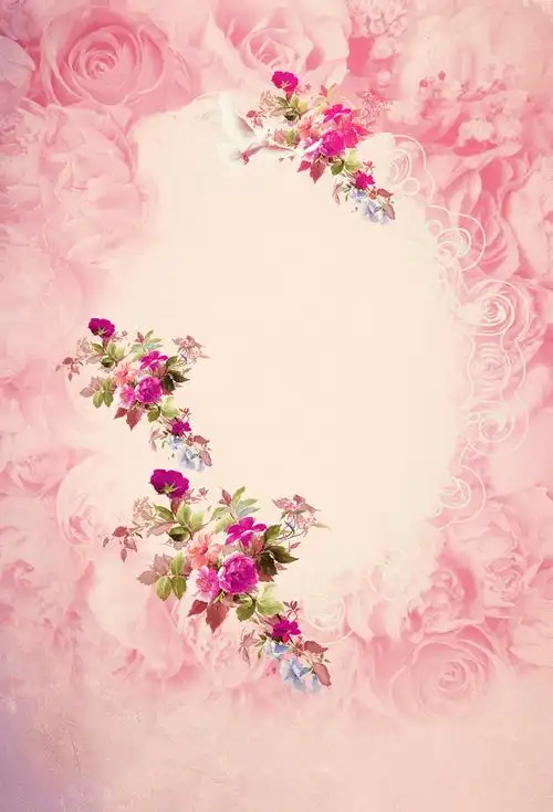 浪漫的婚纱照相广告背景素材