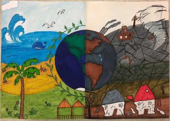 保护环境创意儿童画作品