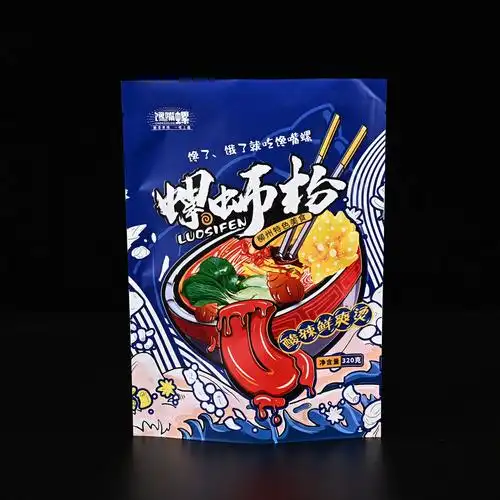 免费设计食品铝箔袋自立酸辣鲜爽烫柳州螺蛳螺丝粉通用包装袋子