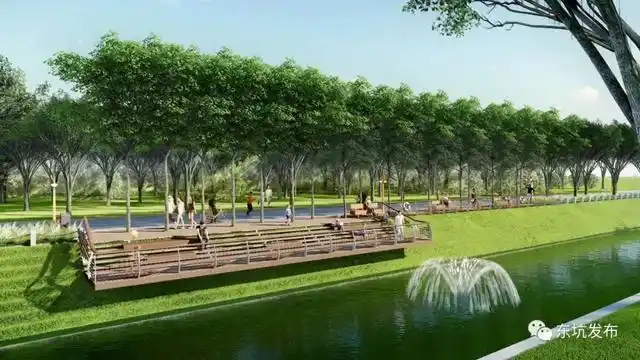 排渠亲水平台效果图