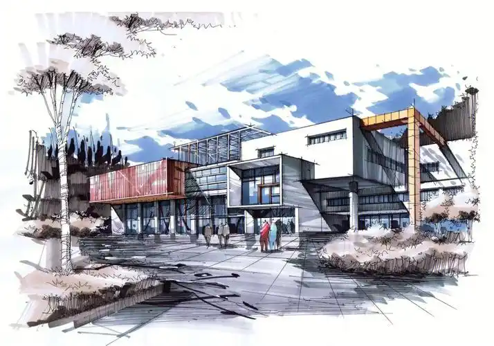 一组建筑手绘分享