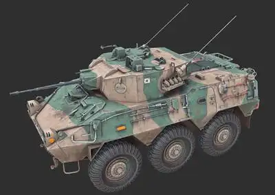 87式装甲车 pbr材质 坦克车 侦察警戒车 军事装备 日本装甲车 三菱