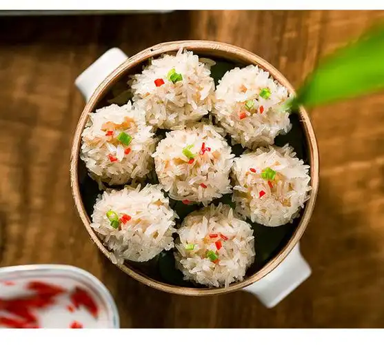 糯米肉丸子12颗冷冻美食珍珠肉丸子餐饮半成品食材加热即食方便菜雪花