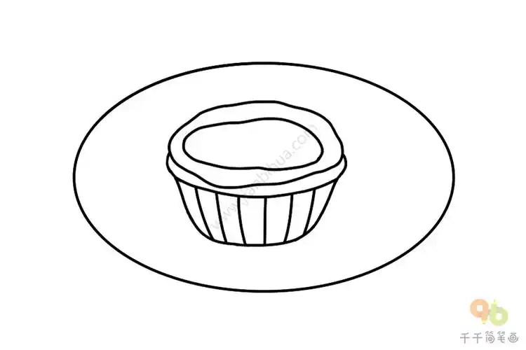 蛋挞简笔画教程