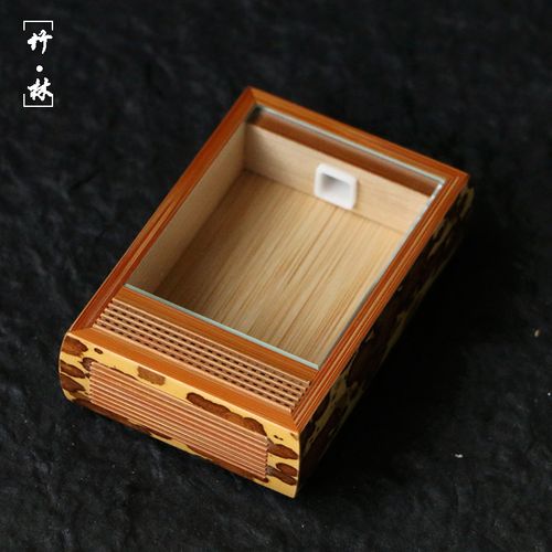 精品沪上名家曹自康纯手工精工制作梅妃老玉竹金钟竹蛉虫盒黄蛉盒