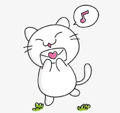 可爱猫咪简笔画开心全身小猫简笔画一步一步教程