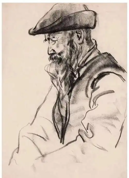 中国美院教授,李震坚人物与风景速写