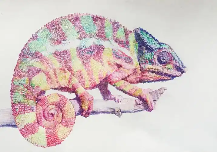 彩铅变色龙|纯艺术|绘画|东洲天智 - 原创作品 - 站酷 (zcool)