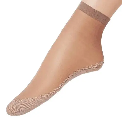 10双棉底防滑女丝袜短款薄款春夏秋季肉色袜包芯丝防勾丝耐磨袜子_9折