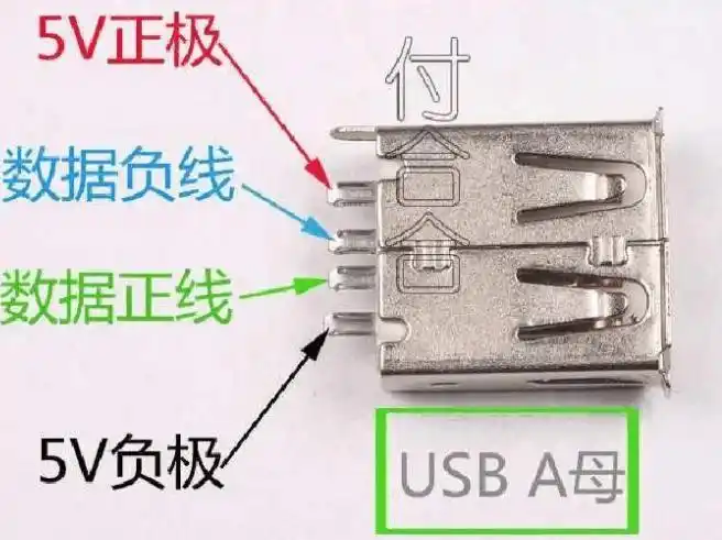 usb母头接线