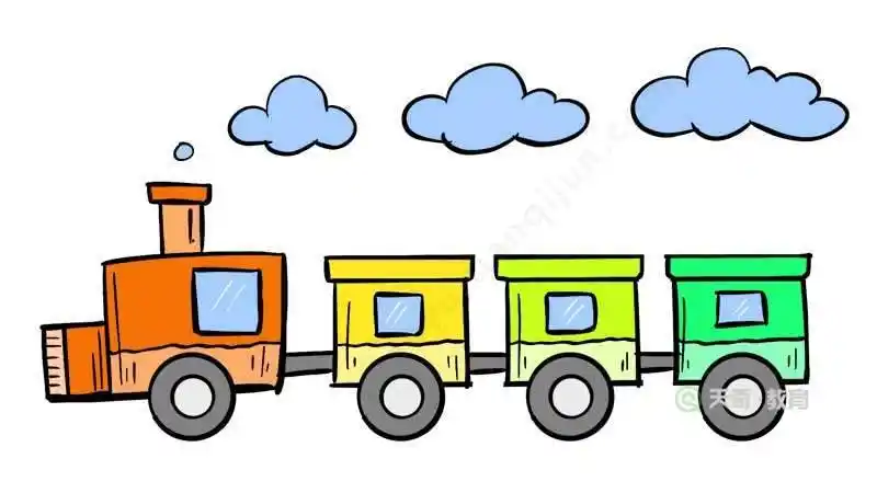 卡通小火车简笔画 小火车怎么画简单又漂亮