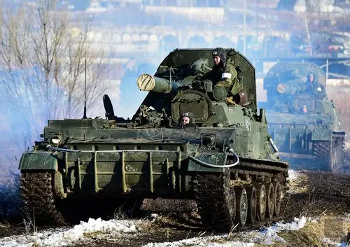 鹅毛2s4郁金香自行迫击炮系统训练