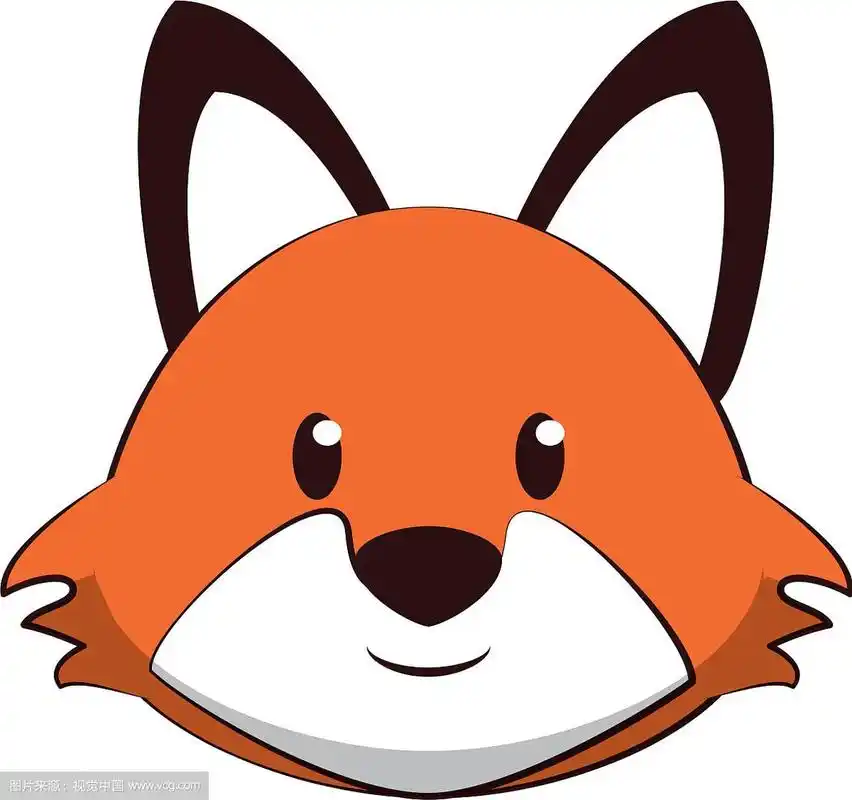 狐狸头野生动物可爱的卡通动物