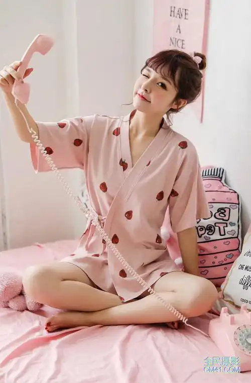 家居服套装睡衣睡裙连衣裙保暖内衣摄影模特拍照