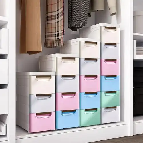 加厚特大号塑料抽屉式收纳箱闪电客盒儿童衣服储物箱收纳柜子多层整理
