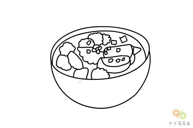 大杂烩简笔画步骤图