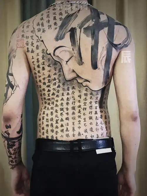 佛语_纹身图案手稿图片_郑辰的纹身作品集
