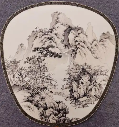 山水小品团扇秋日胜春朝高清步骤图