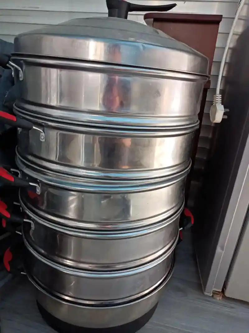 宏速电蒸锅家用大容量多层电蒸笼多功能蒸菜馒头五层不锈 - 抖音