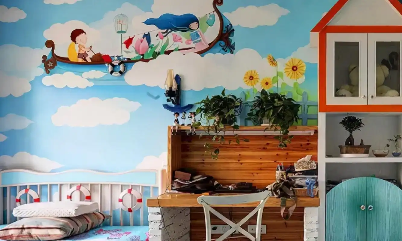 儿童房墙绘素材怎么选?3幅实例推荐,宝宝超爱哟