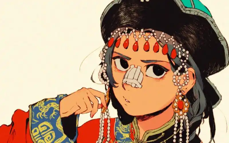 【twi】画师 何 所绘的蒙古族插画系列