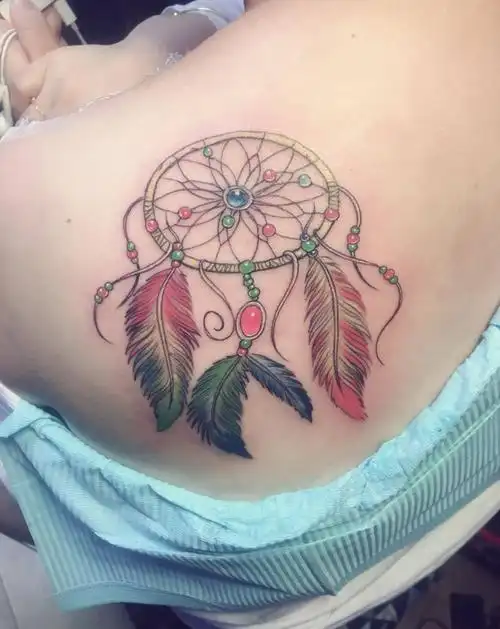 捕梦网纹身图片