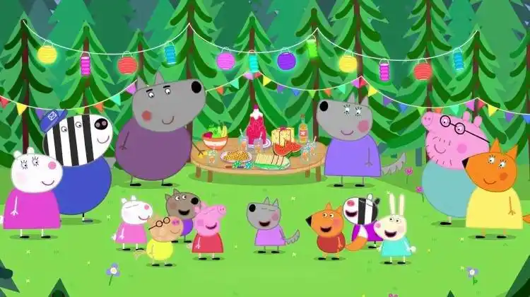 小猪佩奇:温蒂的生日派对很有趣,佩奇和朋友们都很喜欢气球