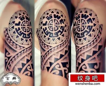 手臂的玛雅图腾纹身图案