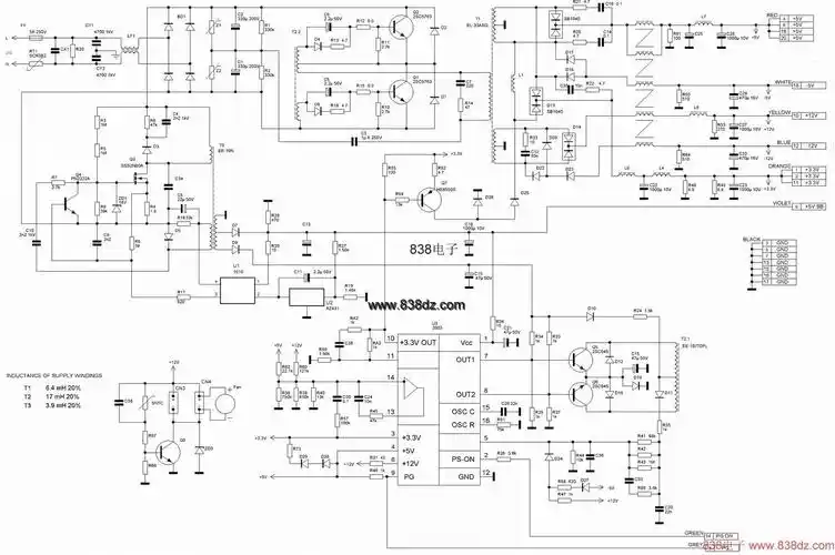33v5v12v电脑开关电源电路图