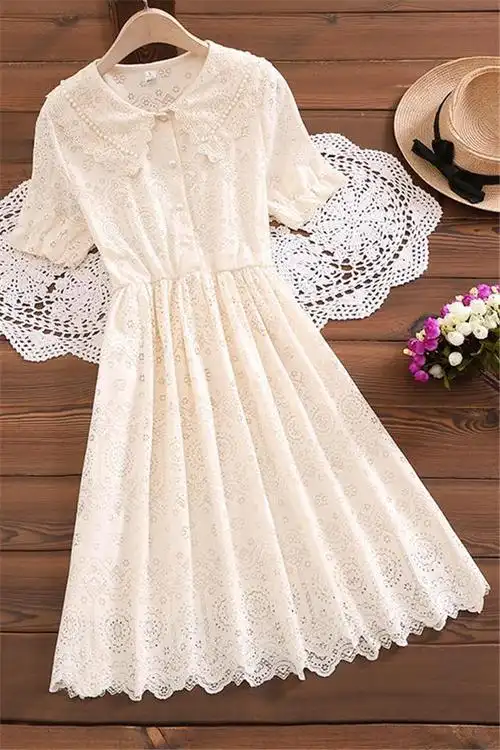 女大童夏季裙子12岁女生穿的裙子闺蜜装13岁女孩公主蕾丝裙连衣裙