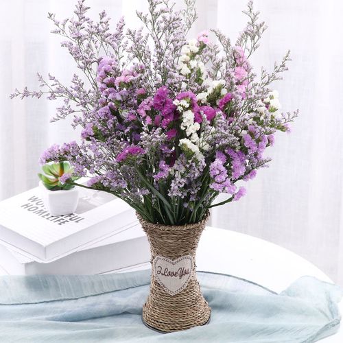 勿忘我带花篮插真花干花花束家居摆设小清新卧室ins网红装饰鲜花