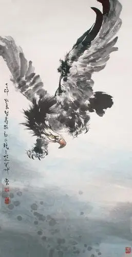 0577雄鹰图立轴