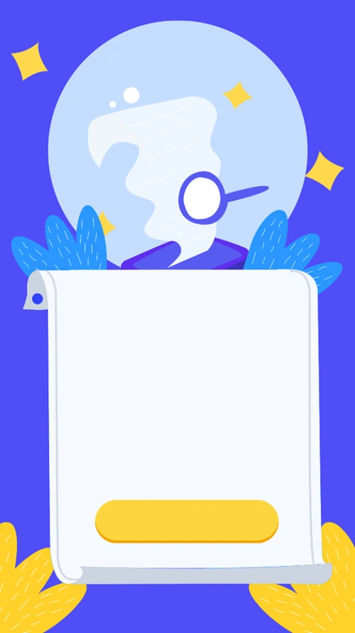 插画问卷背景-绿色插画垃圾分类问卷手机海报背景图片-设计坞