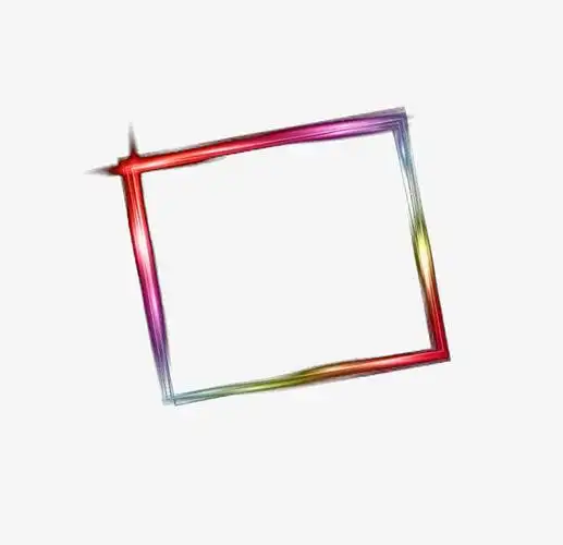 彩色霓红方框免抠素材免费下载_觅元素51yuansu.com