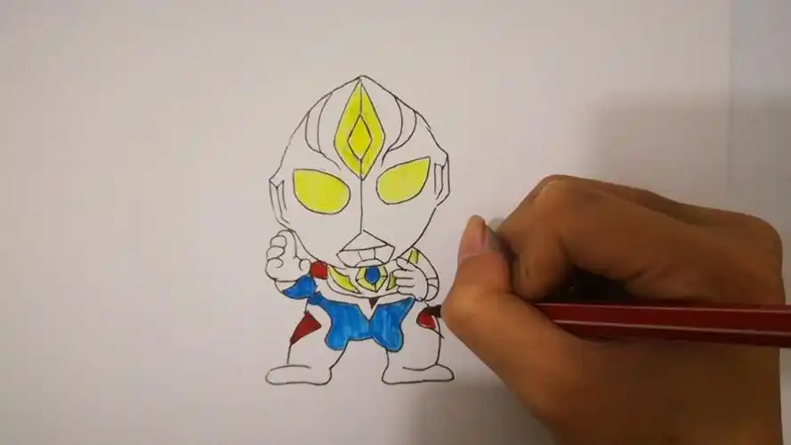 超简单一分钟教你画出戴拿奥特曼