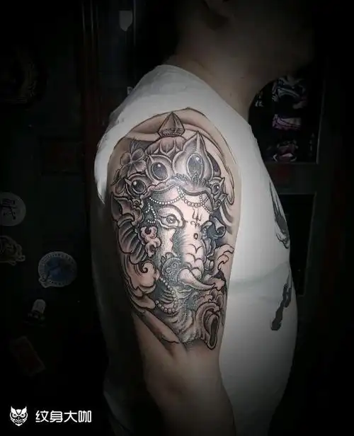 象神_纹身图案手稿图片_姜静的纹身作品集