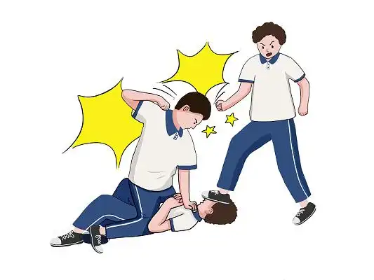 多人霸凌一人卡通人物png素材校园霸凌